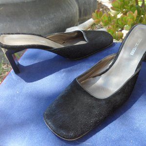 💖 Sergio Rossi Pony Hair Fur Mule Heels 41 10 11